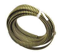 Othmro 1Pc Cable Management Sleeve, Braided Cable Tidy Black and Gold, 5m Cable Organizers Cable Protector Wire Tidy for TV/PC USB Cable, 10mm Width