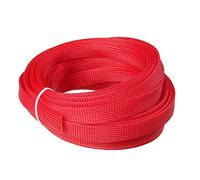 Othmro 1pc Cable Management Sleeve, Braided Cable Tidy Red, 10m Cable Organizers Cable Protector Wire Tidy for TV/PC USB Cable, Width 14mm