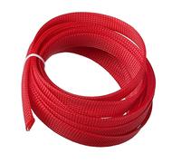 Othmro 1pc Cable Management Sleeve, Braided Cable Tidy Red, 5m Cable Organizers Cable Protector Wire Tidy for TV/PC USB Cable, Width 16mm