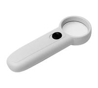 Othmro 1Pcs 15X Handheld Magnifier Lens, Small Magnifying Glass, Diameter 1.46inch White Round Page Magnifying Lens with Plastic Handle for Small Prints Book Magazines Newspaper Reading