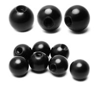 Othmro 20pcs Ball Lever Knobs, M8 Female Thread Insulated Black Ball Knob, 32mm Diameter Bakelite Lever Knob Machine Handle Tool Replacement