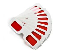 Othmro 20pcs Paper Cardboard 3D Glasses - Red & White Paper Glasses Frame for 3D Virtual Video, DVDs, Games, Comics & Images