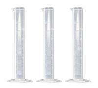 Othmro 25ml Plastic Measuring Cylinders, 3pcs Small Graduated Cylinder, Liquid Trial Tube Flask Liquid Measuring Tools