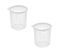 Othmro 2pcs Plastic Measuring Jugs, 500ml Measuring Cup Transparent Graduated Beaker for Baking Cooking Lab Measure Tool