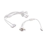 Othmro 3Pcs 1 to 4 Female 5 Pin Flexible Connector Cable Splitter for RGBW LED Light Strip 20A 30cm Length