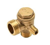 Othmro 3Way Brass Air Compressor Check Valve 0.79x0.63x0.39in Male Threaded Pneumatic Accessory Air Compressor Valve Male Threaded Non-Return Check Valve Spare Parts Tube Connector Tool