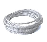 Othmro 5m/16.4ft PET Expandable Braid Cable Sleeving Flexible Wire Mesh Sleeve Silver White