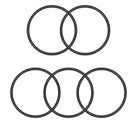 Othmro 5pcs Nitrile Rubber O-Rings, 110mm OD 100mm ID 5mm Width, Black, Seal & Auto Quick Repair