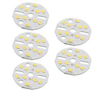Othmro 5W Led Chip, Diameter 32mm 2835 SMD LED Chip Light Bulb Aluminum Board 15-17V, Warm White 3000K 120lm, 5pcs