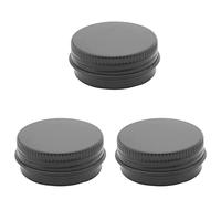 Othmro 6pcs Aluminium Tin Jars, 0.5oz Small Containers Tins with Screw Lids, Empty Can Travel Tins for Candles, Cosmetic, Soap Black (15ml/0.5oz)
