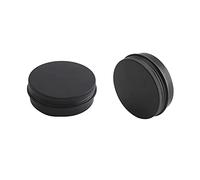 Othmro 6pcs Aluminium Tin Jars, 2oz Small Containers Tins with Screw Lids, Empty Can Travel Tins for Candles, Cosmetic, Soap Black (60ml/2oz)