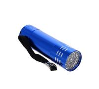 Othmro Blue Aluminium 9 Led Flashlight-9 LED Bulbs High Lumen Portable Outdoor Lamplight Torch Light Bright White Light Power LED Tiny Lamp Pocket Size Good for Camping Traveling Outdoor 1pcs