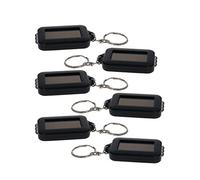 Othmro Mini LED Keychain Flashlight Torch Solar Energy Power Black with Hook for Camping Hiking Hunting Fishing 6pcs
