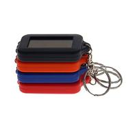 Othmro Mini LED Keychain Flashlight Torch Solar Energy Power Blue Black Orange 4Pcs for Camping Hiking Hunting Fishing