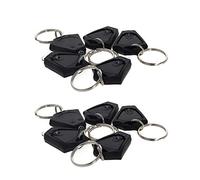 Othmro Mini LED Keychain Flashlight Torch Solar Energy Power with Hook Blue 5Pcs for Camping Hiking Hunting Fishing