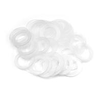 Othmro Nylon Flat Washers M18 27mm OD 18mm ID 1mm Thickness Sealing Gasket for Faucet Pipe Water Hose, Clear, Pack of 50
