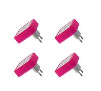 Othmro Plug-in Night Light, Light for Shaver Socket LED Bed Lights with Auto Dusk-to-Dawn Sensor for Bedroom Kitchen Hallway Red 4Pcs