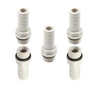 Othmro PVC Barb Hose Fitting Connector Adapter 10mm or 25/64" Barbed x 1/4" G Male Pipe 5pcs