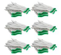 Othmro White Gloves with Green Edge Washable Glove Cotton Gloves 45g A Class Plain Seamless Workwear Gloves Protective Industrial Work Gloves 12 Pairs Good for Wood Worker Factory Working