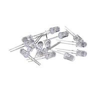 Othmro White LED Diode Lights Transparent Super Bright Lighting Bulb Lamps Diode Lights Assortment Kit Electronic Component Light Emitting Diodes Clear Straw Hat 5mm 3.0-3.4V 20mA 1000 pcs