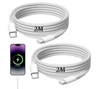 Othrion 2 PCS USB C To USB C Cable(2M),Fast Charger USB C for I-Phone 17/17 Air/16/16e/15 Pro Max/iPad Pro,Braided Charger Cord for Goo-gle Pixel 9/9 Pro/9 Pro XL/9 Pro Fold/8 Pro/8/8A/7A/7 Pro/6A/5