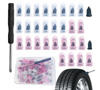 Othrion 30 PCS Tyre Repair Rubber Nails,with Rubber Nails and Screwdriver,Tyre Repair Kit with 2 Sizes,tyre repair screws,Suitable for Car Bike Motorbike Tire Plug(15 Small + 15 Large)