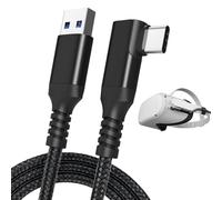 Othrion 3M VR Link Cable USB to USB-C,90 Degree 3A Nylon Braided USB C to A Link Cable Fast Charging Data Transfer,USB A to Type C Lead for Meta/Oculus Quest3/Quest2/Pro,for Oculus VR Headset PICO 4