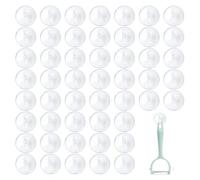 Othrion 50 PCS 25mm Clear Window Suction Hooks with Plastic Hangers,Small Suction Cup Hooks for Bathroom,Clear Suction Hooks Max Load 2KG,Wall Door Tile Glass Hangers for Kitchen,Christmas Decor