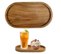 Othrion Oval Wood Tray,Serving Board,Wood Serving Trays,Serving Platter, Oval Wooden Plates,Small Wooden Tray for Dessert Snack Bread Fruit Appetizer Dishes(29x10.5CM)