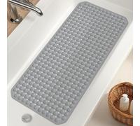 OTHWAY Bathtub Mat 41 x 91cm, TPE Shower Bath Mat Non-Slip with Sution Cups & Drain Holes, Machine Washable Shower Floor Mat for Inside Shower, Soft Tub mat for Eldly & Kids