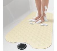 OTHWAY No Suction Cup Bathtub Mat,40x100CM Extra Long Bathmat Perfect for Refinished Bathtub, Soft Rubber Tub mat for The Elderly&Children