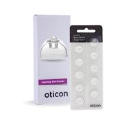 Oticon MiniFit Bass Single Vent (10mm - Large) 10 Domes, Genuine OEM Denmark Replacements, Oticon Hearing Aid Domes for Oticon Bernafon Sonic Philips Hearing Aids Supplies - 1 Pack / 10 Domes Total
