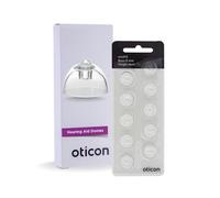Oticon MiniFit Bass Single Vent (8mm - Medium) 10 Domes, Genuine OEM Denmark Replacements, Oticon Hearing Aid Domes for Oticon Bernafon Sonic Philips Hearing Aids Supplies - 1 Pack / 10 Domes Total