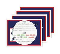 OTIIPOR Mahjong Cards 2025 Large Print Official Revision - 4 Pack