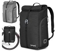 otinga Flip Bicycle Bag Backpack [34L Volume] for Any Pannier Rack, Stylish Pannier Rack Bag with Backpack - Converted in 3 Seconds, Waterproof Bicycle Backpack Pannier Rack, Black Fully Reflective V3