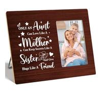 OTINGQD Aunt Picture Frame Gift,Gift for Aunty from Niece,Auntie Gifts for Birthday Christmas Mother's Day,Only an Aunt Can Love like a Mother Wooden Photo Frame for Tabletop Wall Display
