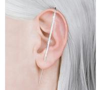 Otis Jaxon Jewellery Rose Gold Plated White Topaz Ear Pin Ear Cuff Earrings - Small - Single - Sterling Silver