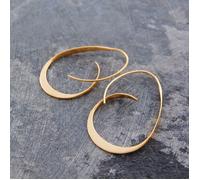 Otis Jaxon Jewellery Tapered Sterling Silver Hoop Earrings in Silver, Gold Plated or Rose Gold Plated - Yellow Gold Vermeil