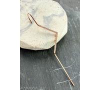 Otis Jaxon London Single Silver Zig Zag White Topaz Ear Cuff Earring in Rose Gold | Size: Large Otis Jaxon London Rose Gold L