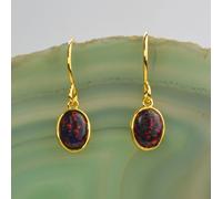 Otis Jaxon London Women's Fire Opal Silver October Birthstone Drop Earrings in Gold Otis Jaxon London Gold One Size