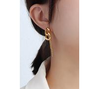 Otis Jaxon London Women's Gold Plated Curb & Trace Chain Stud Earrings Otis Jaxon London Gold One Size