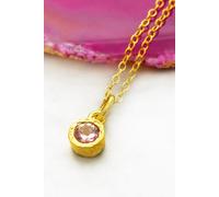 Otis Jaxon London Women's Opal October Birthstone Sterling Silver Necklace in Gold Otis Jaxon London Gold One Size