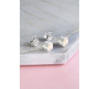 Otis Jaxon London Women's Opal October Birthstone Sterling Silver Stud Earrings Otis Jaxon London Silver One Size