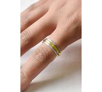 Otis Jaxon London Women's Sterling Silver & Gold Two Tone Unisex Spinning Ring | Size: P Otis Jaxon London Silver P