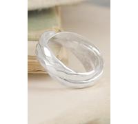 Otis Jaxon London Women's Sterling Silver Unisex Hammered Russian Wedding Ring | Size: Q Otis Jaxon London Silver Q