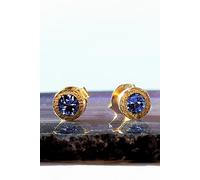 Otis Jaxon London Women's Tanzanite Sterling Silver December Birthstone Stud Earrings in Gold Otis Jaxon London Gold One Size