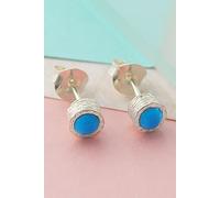 Otis Jaxon London Women's Turquoise Sterling Silver December Birthstone Stud Earrings Otis Jaxon London Silver One Size