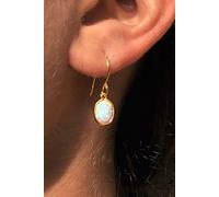 Otis Jaxon London Women's Welo Opal Sterling Silver October Birthstone Drop Earrings in Gold Otis Jaxon London Gold One Size