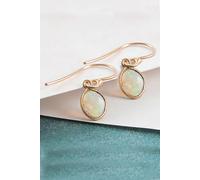 Otis Jaxon London Women's Welo Opal Sterling Silver October Birthstone Drop Earrings in Rose Gold Otis Jaxon London Rose Gold One Size