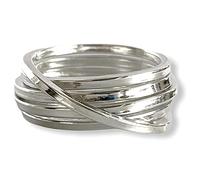 Otis Jaxon Sterling Silver Handmade Square wire overlapping Ring (R)